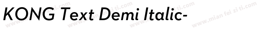 KONG Text Demi Italic字体转换